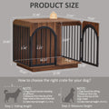 Giratree 39.3" Fluted Wooden Dog Crate Furniture, Mid-Century Modern Indoor Dog Kennel Dogs Cage for Medium/Large Dogs, Heavy Duty Dog Crates Decorative Pet House for Living Room