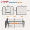 Foldable Dog Playpen — height comparison