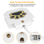 The raised paw-print pedal, with close-ups of the brass outlet, the valve seat and the internal spring