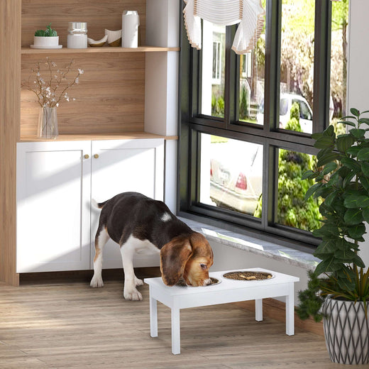 23 inch Wooden Elevated Dog Food and Water Bowl Station — main product photo